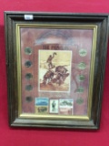 The Pioneers Framed Buffalo Nickel and Stamp Set (10 coins)