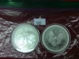 (2) 2000 Silver Eagle Dollar