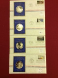 (3) 1975 Postmasters of America-Commemorative Issue Limited Edition Sterlin