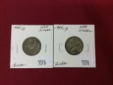 (2) Silver War Nickels, 1944-D & 1944-P
