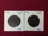 1832, 1836 Large Cent