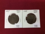 1837, 1855 Large Cent