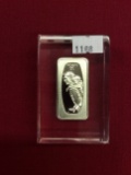 1972 Fathers Day Ingot, 1000 Grains of Solid Sterling Silver