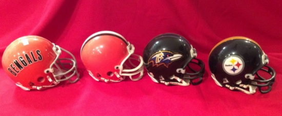 Riddell Mini Helmets 3 5/8" AFC North Bengals, Browns, Steelers, Ravens