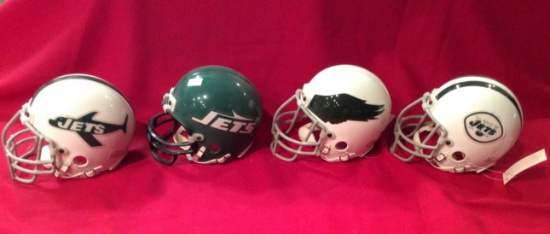 Riddell Mini Helmets 3 5/8" NFL Jets set of 4