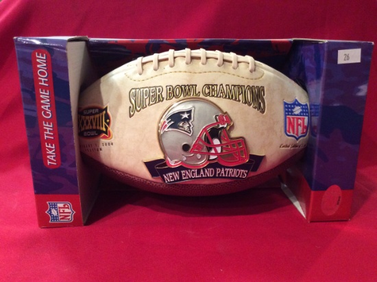 New England Patriots Super Bowl XXXVIII Champions Limited Edition Football