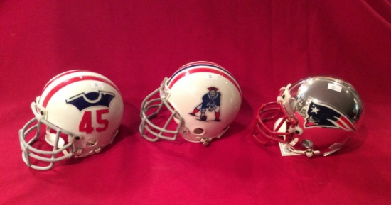 Riddell Mini Helmets 3 5/8" NFL Patriots set of 3