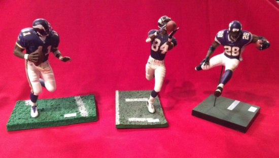 Vikings Figurines including Culpepper, R. Moss, and Peterson