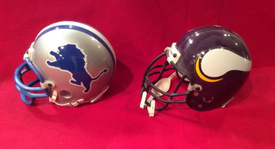 Riddell Mini Helmets 3 5/8" NFL NFC North Lions, Vikings