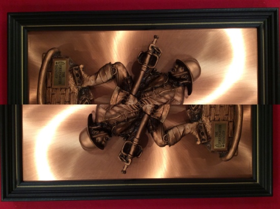 The Firefighter Copper Sculpture by Friedlings Studio