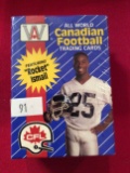 All World Canadian Football Trading Cards featuring 