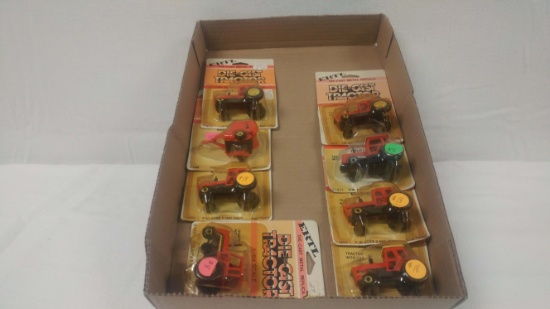 Assortment of Vintage Allis Chalmers Tractors 1/64