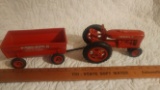 Product Miniature Plastic Farmall Tractor with McCormick Deering Wagon