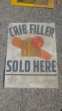 Crib Filler Sold Here Tin Sign