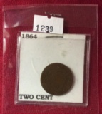 (2) 1864 Two Cent Pieces
