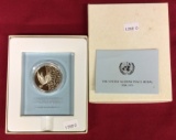 United Nations 1973 Sterling Silver Proof Peace Medal