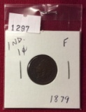 1879 Indian Head Cent, F