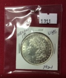 1921 Morgan Silver Dollar, UNC