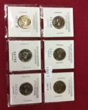 6 Old Jefferson Nickels & 6 Brilliant Uncirculated Jefferson Nickels