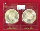 2 1970 Nederland Silver Dollars
