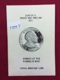 1971 Jamaica Proof One Dollar, Struck at the Franklin Mint, Total Mintage 1