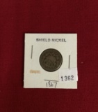 1867 Shield Nickel, RARE