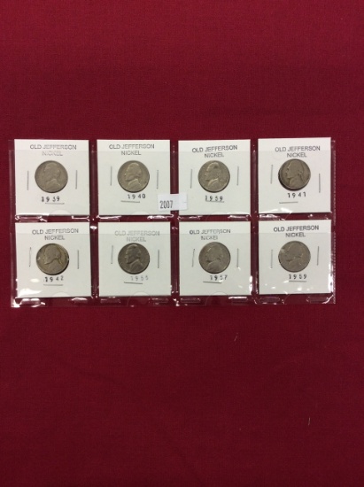 (8) Old Jefferson Nickels