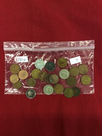 (20) Assorted World Coins