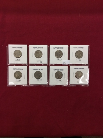 (8) Buffalo Nickels