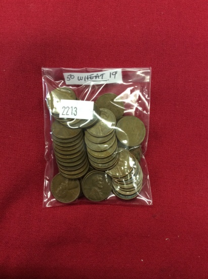 (50) Wheat Pennies