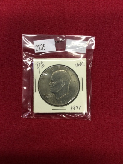 (2) Eisenhower "Ike" Dollars: 1974, UNC & 1971, UNC