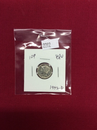 1942-D Mercury Dime, B/U