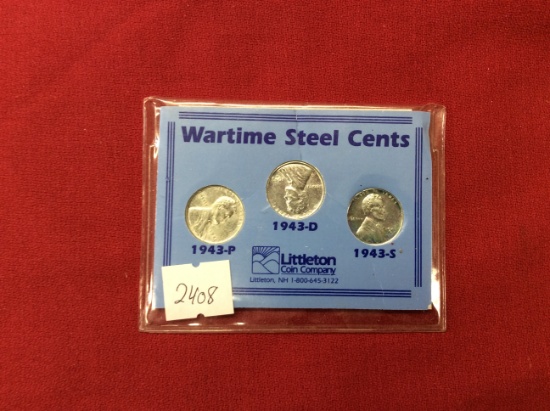 (3) Wartime Steel Cents, PDS