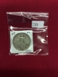 1943 Walking Liberty Half, F+