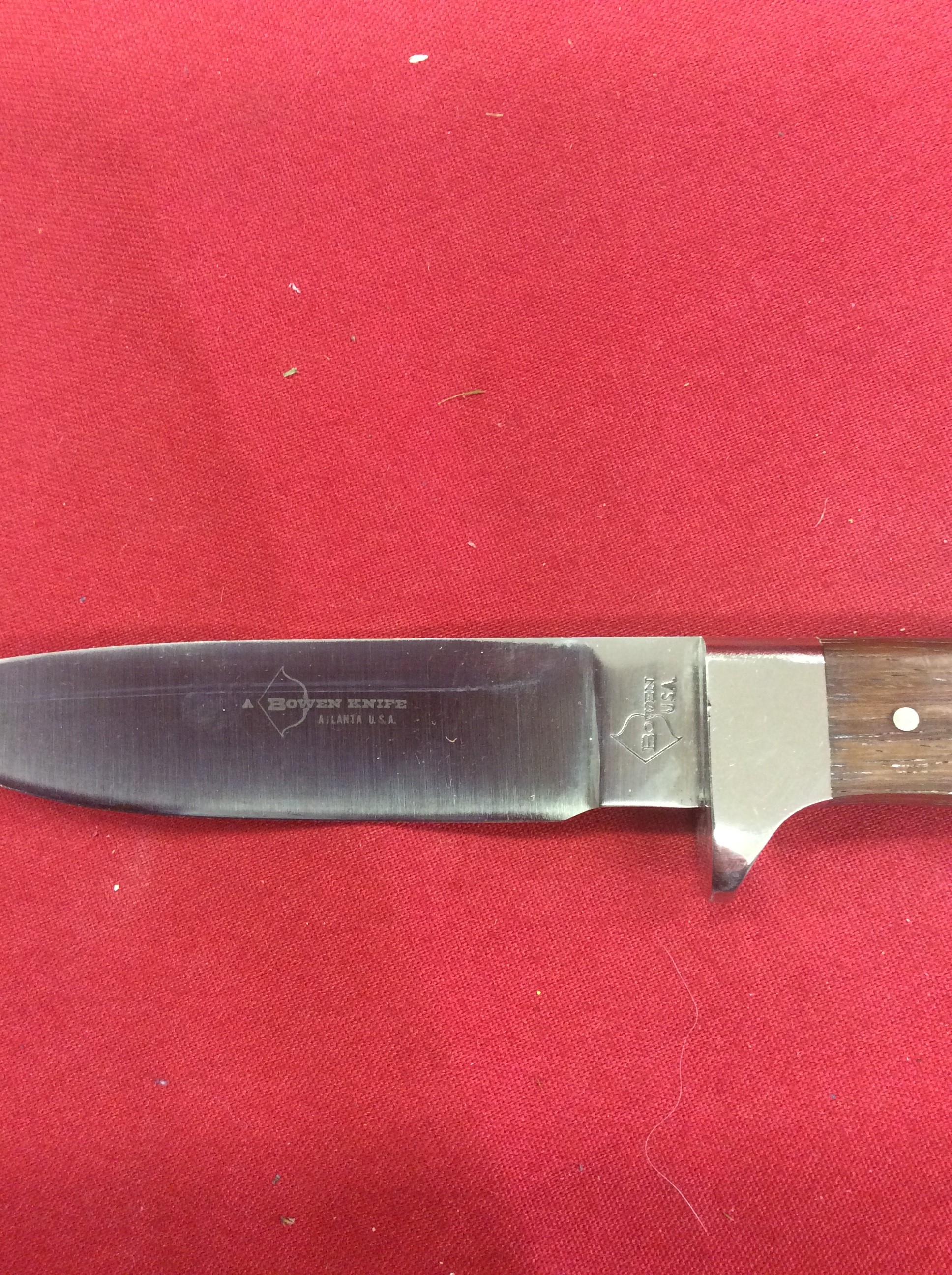 Bowen USA Wooden Handled Straight Knife, Model | Proxibid