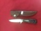 Bowen USA Delrin handled straight knife MINT in sheath model 1780