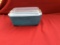 Blue Pyrex Baking Dish with Lid