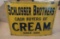 Schlosser Brothers Cream Porcelain Sign Dbl Sided Heavy 36