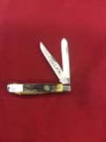 1982 Schrade NKCA 2 bladed stag trapper number 4999 out of 10000