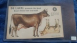 Delaval Brown Swiss Cow &Calf Punch-out in Card