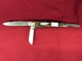 1980 German Kissing Crane NKCA 3 bladed stag club knife 0816 out of 12000