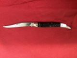 Pre-1935 LF & C black bone fishing knife model 0177 single blade full blade