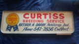 Curtiss Breeding Service Double-Sided Sign, Monterey, Ind.