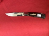 1970s Bowen model R 1306, single bladed lock back with Delrin handles with