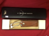 1970s Bowen MINT/perfect  in box model 101 skeleton straight knife with she