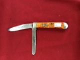Case 1984 National Knife Museum Orange Bone, 2-Bladed Trapper