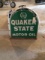 Quaker State Motor Oil Sign ( 2 sided) & Bracket