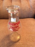 Riverside Dairy Round 1 Pt. Milk Bottle