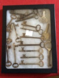 Collection of Skelton Keys in Show Case