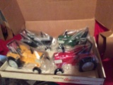 White American Series 4 Tractors (Silver, Green, Red, & Yellow) 1/16